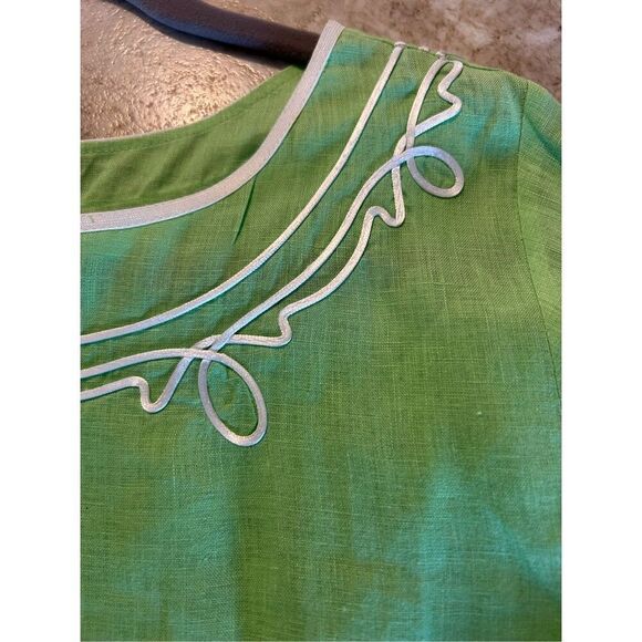 SOFT SURROUNDINGS Green Linen Caftan NWOT - Picture 4 of 7